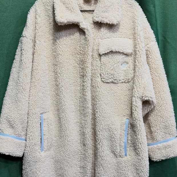 아디다스 코지 쉐르파 롱플리스 코트 S/90