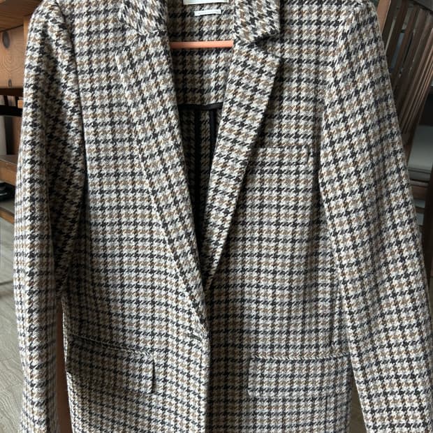 (착샷o)이자벨마랑 샤를리 체크 울 자켓 34