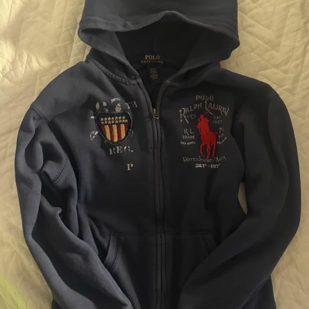 폴로 빅포니 성조기 후드집업