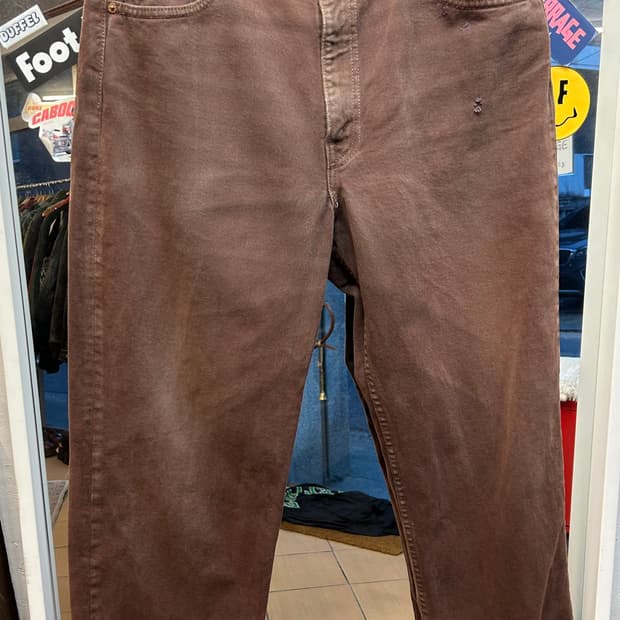 90’s USA 리바이스555 브라운컬러진 36in