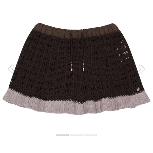 코이세이오 레이어드 니트스커트 브라운