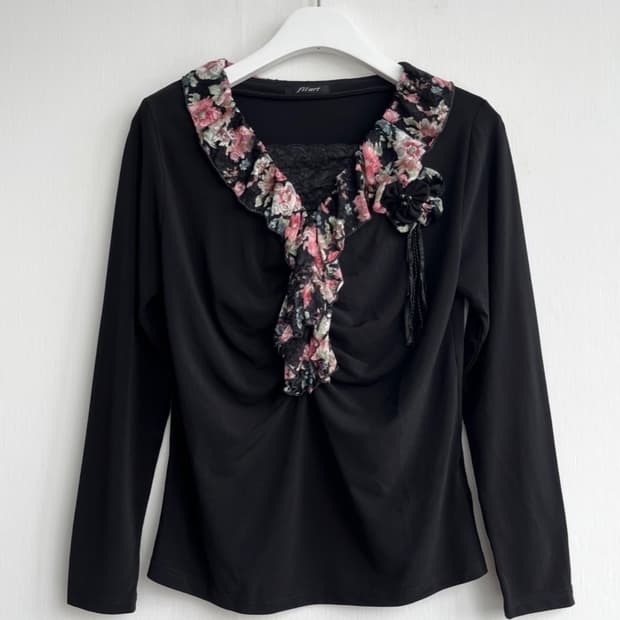 filart 플라워 코사지 슬림 탑