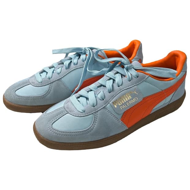 퓨마 팔레르모 OG 실버 스카이 카옌 페퍼 스니커즈 270