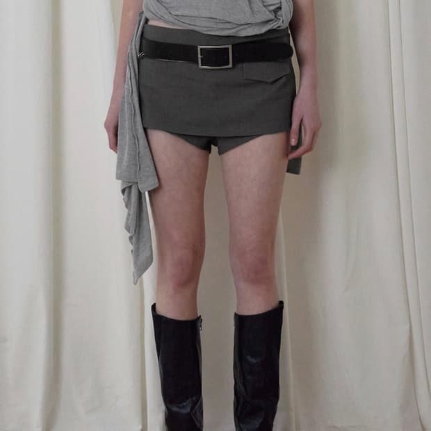 보헤미안서울 26ss 오블리크 스커트 팬츠-새상품