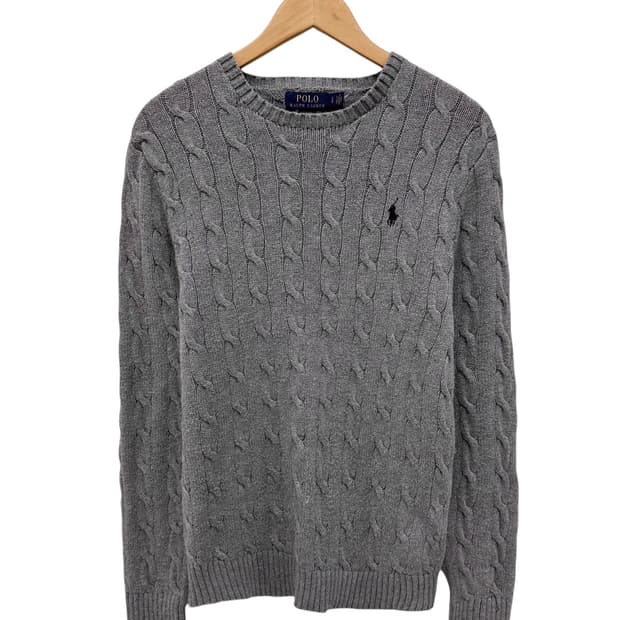 폴로 꽈배기니트 그레이 (S) 