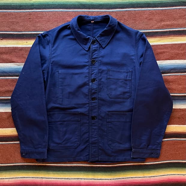 60s 아돌프라퐁 몰스킨 프렌치 워크 자켓