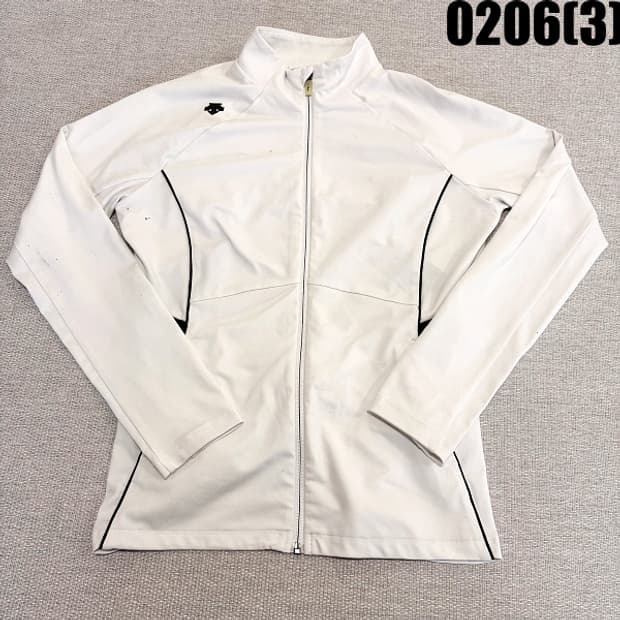 [95] 데상트 화이트 여성 져지 집업 자켓 0206(3)