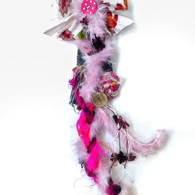 [키링] Vivid Magenta Indian Silk keychan