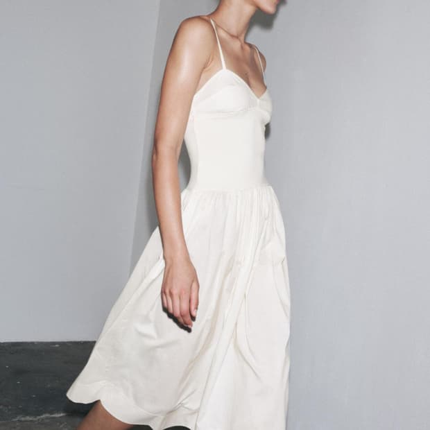 ZARA POPLIN COMBINATION DRESS