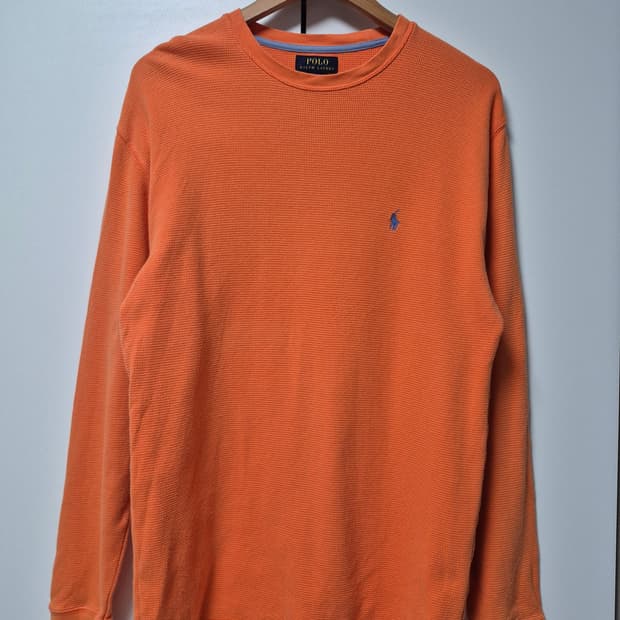 폴로랄프로렌 와플 긴팔티 오렌지색 남성 100사이즈
