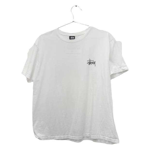 스투시 화이트 반팔티 L