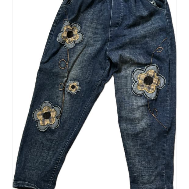 빈티지 하구미자수청바지 모리걸