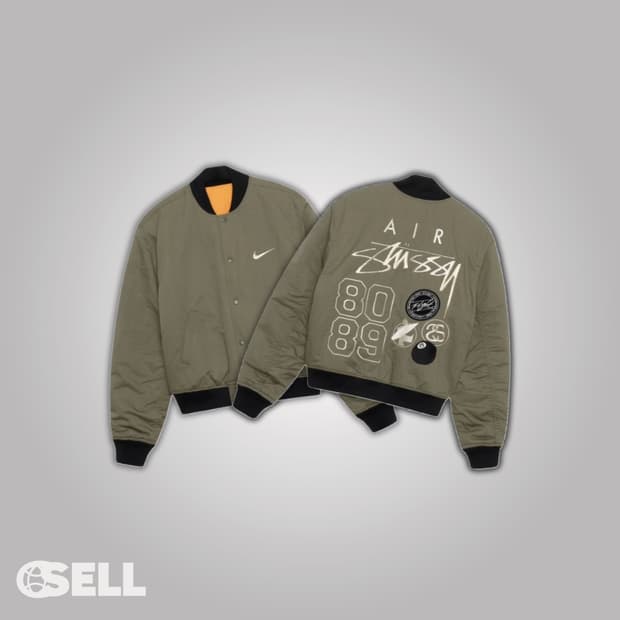 나이키 x 스투시 리버시블 자켓 미디움 올리브 