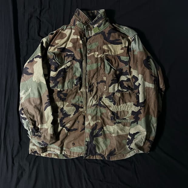 80‘s US ARMY m65 우드랜드 카모 필드 자켓