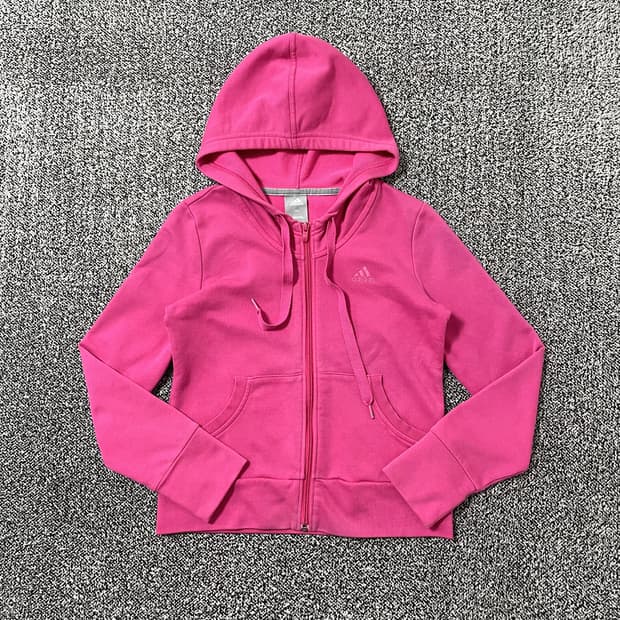 빈티지9. 아디다스 마젠타 핑크 후드집업 후집 핀터깔 스웻