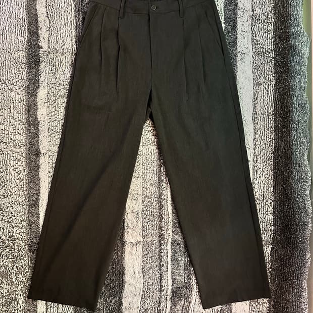 무지 슬랙스 다크 그레이