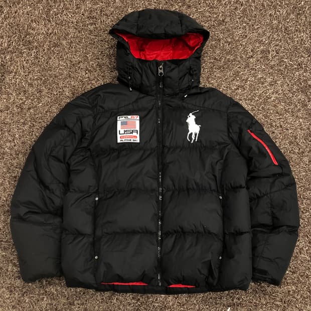 폴로 랄프로렌 빅포니 USA 성조기 덕다운 패딩