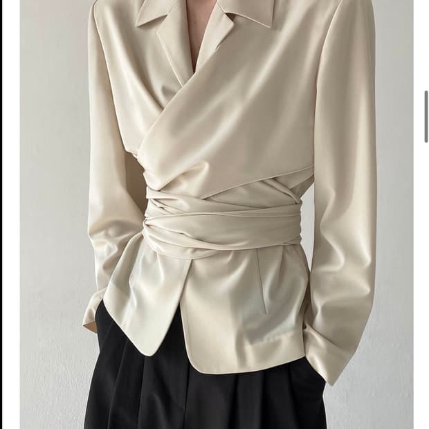 새상품)DRAGONBLUES 드래곤블루스 커버 랩 자켓 셔츠 M