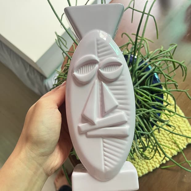 Mask ceramic vase 마스크 세라믹 화병