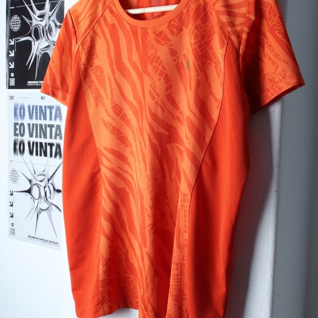 W(XL-2XL) 코오롱스포츠 반팔 티셔츠 기능성 오렌지-H30135