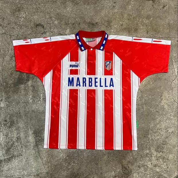 아틀레티코 마드리드 94/95 홈 풋볼 셔츠
