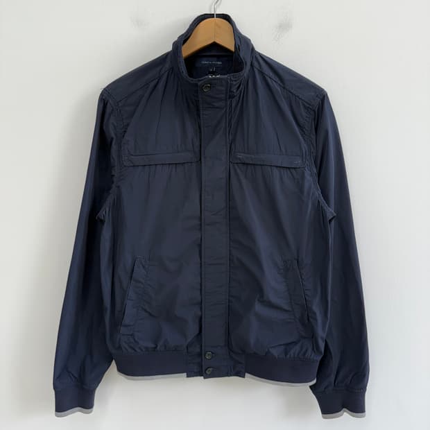 [M] 타미힐피거 빈티지 헤링턴 블루종 봄버 자켓 네이비 3682