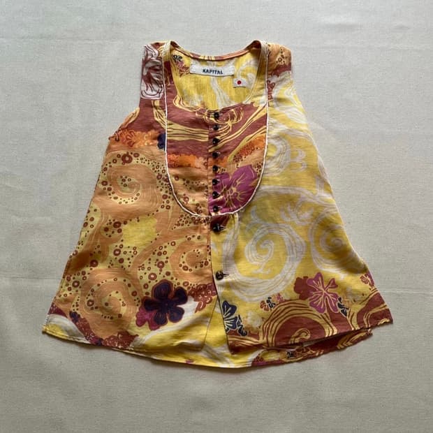 캐피탈 하와이안 슬리브리스 탑