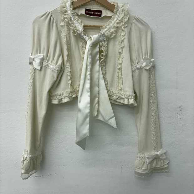 Lolita Ribbon Tie Frill Bolero Jacket