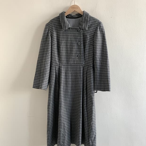 Classic check belted dress