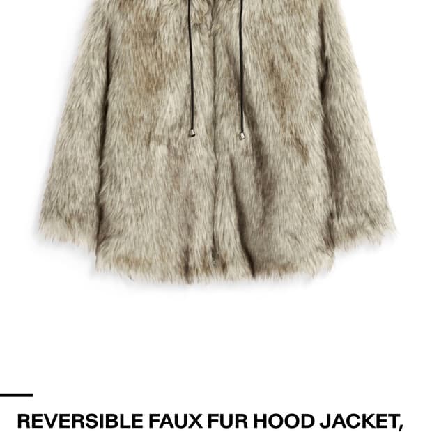 Open yy reversible faux fur jacket