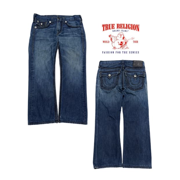 트루릴리전 Y2K 빌리 스티치 데님팬츠