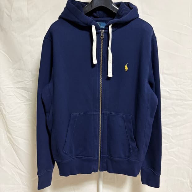 폴로 랄프로렌 코튼 기모 후드집업 / 네이비, L