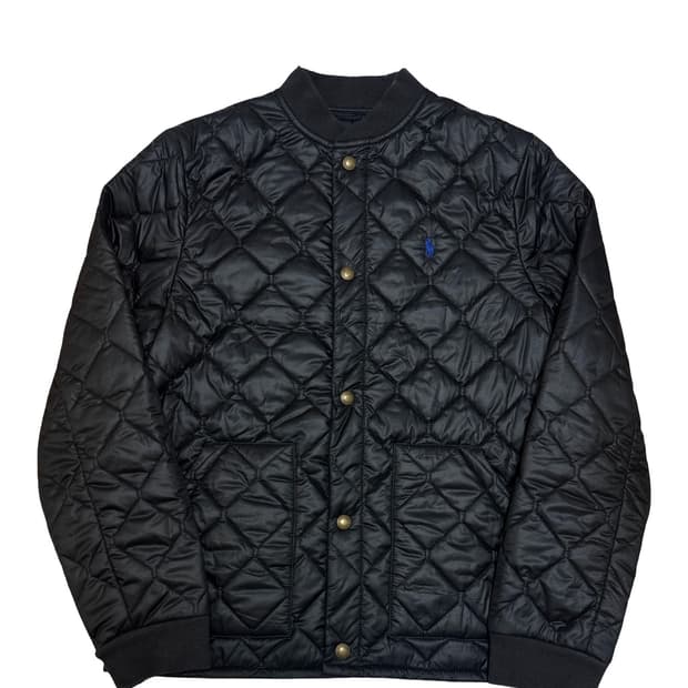 폴로 랄프로렌 블랙 퀼팅 봄버 자켓