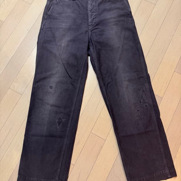 [1] 비즈빔 visvim 24AW 와이드 치노 팬츠 크래쉬 블랙