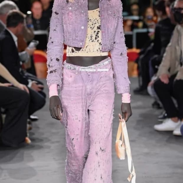 (구매) 마르지엘라 디스트로이드 데님 퍼플