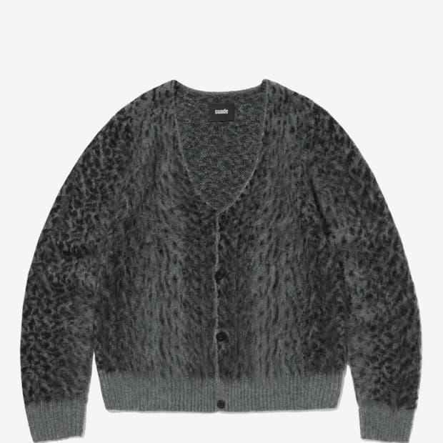LEOPARD CARDIGAN [BLACK]
