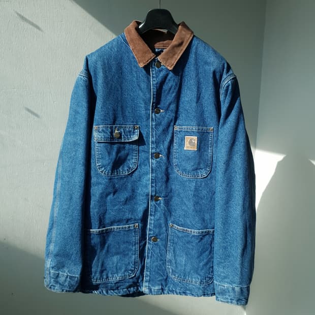 Carhartt c59 dst denim chore coat