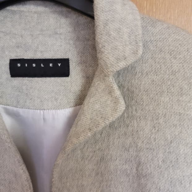 SISLEY |  그레이 롱코트 | (모81,알파카19)