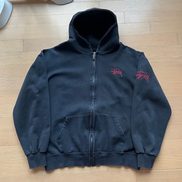 올드 스투시 후드 집업 미국제조 Made in USA