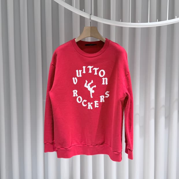 (S/XL) / 루이비통 락커스 크루넥 맨투맨 티셔츠 레드