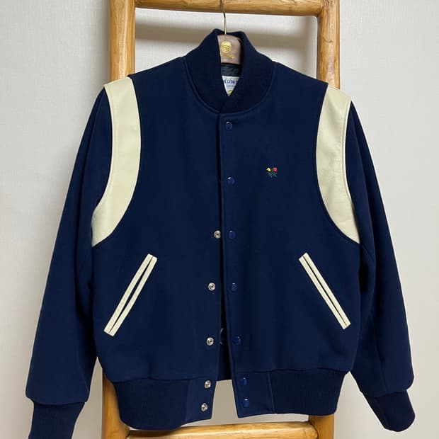 (M) 에임레온도르x골든베어 울 크레스트 바시티 자켓