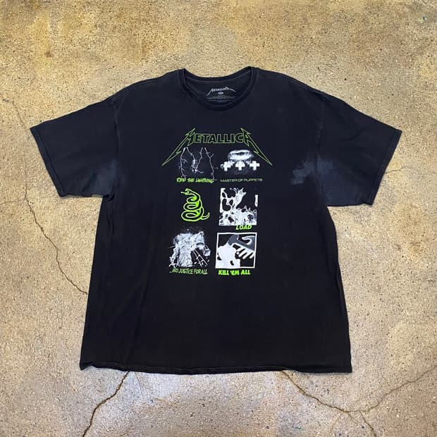 미국 빈티지 메탈리카 공식굿즈 반팔티 락티셔츠