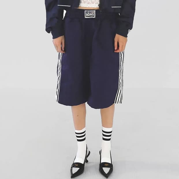 Badblood 트랙 버뮤다 팬츠 네이비
