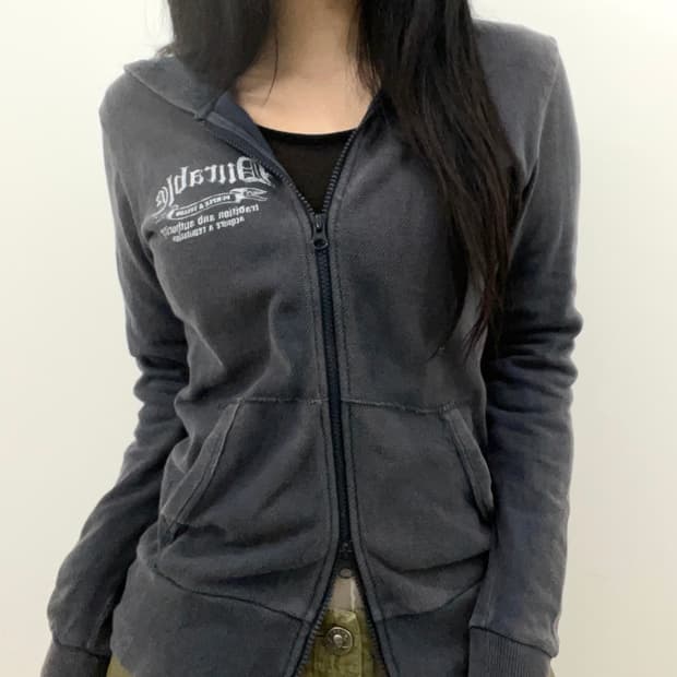 vintage y2k printing hoodie jacket