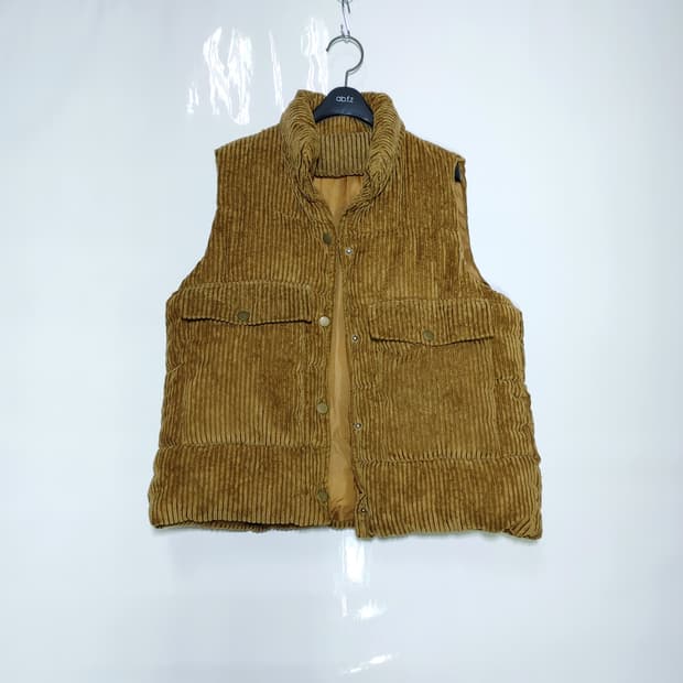 폴리소재 골지 디자인 폴리 패딩 조끼