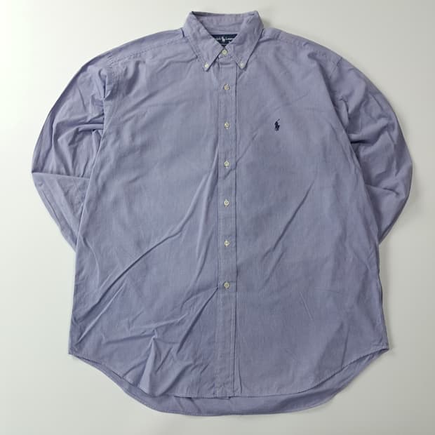 CJ854 L 폴로 블레이크 90s 블루 마이크로하운드투스 체크 셔츠