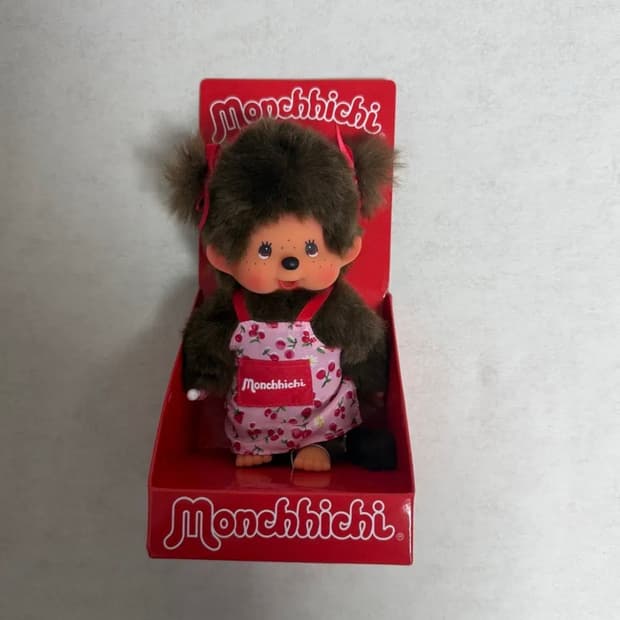 몬치치 50주년 전시회 한정 체리 앞치마  인형