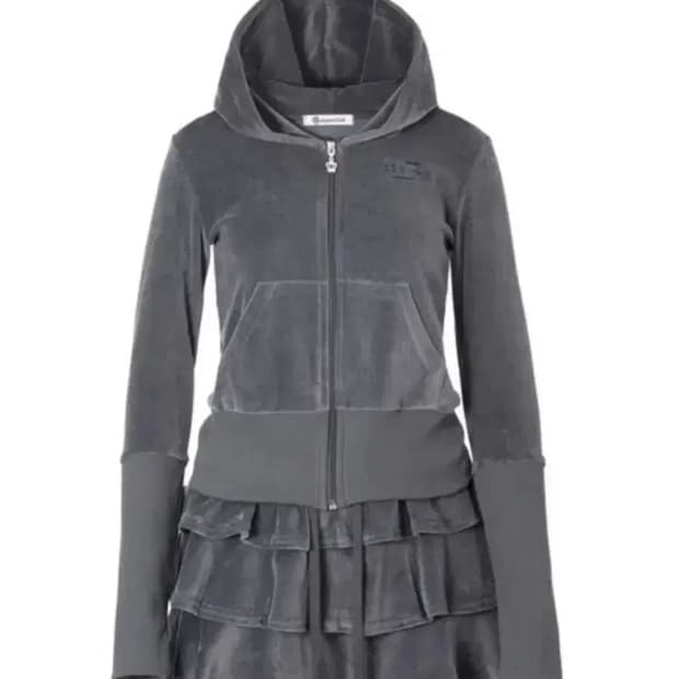 베이비메탈클럽 후드집업 차콜 벨벳