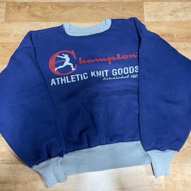(슈퍼레어)90s 챔피온 스웻셔츠 더블페이스