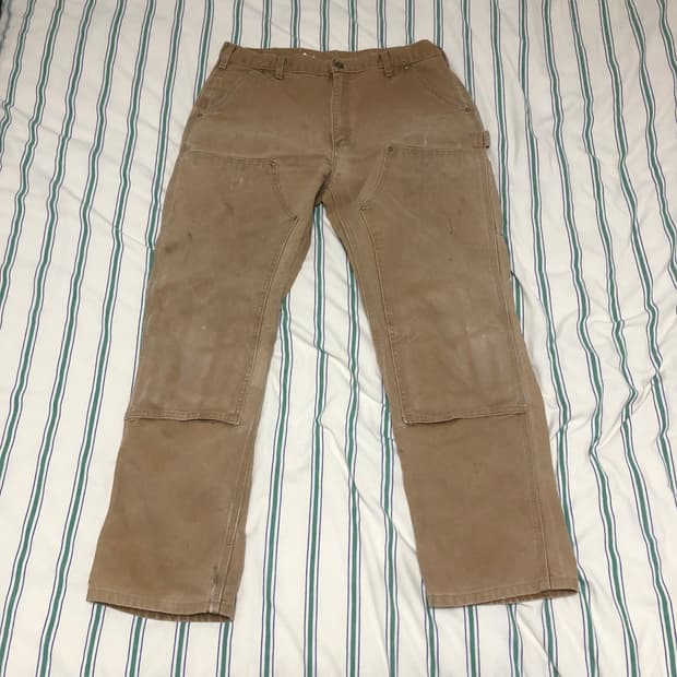 vtg 빈티지 칼하트 더블니 36x32 카키